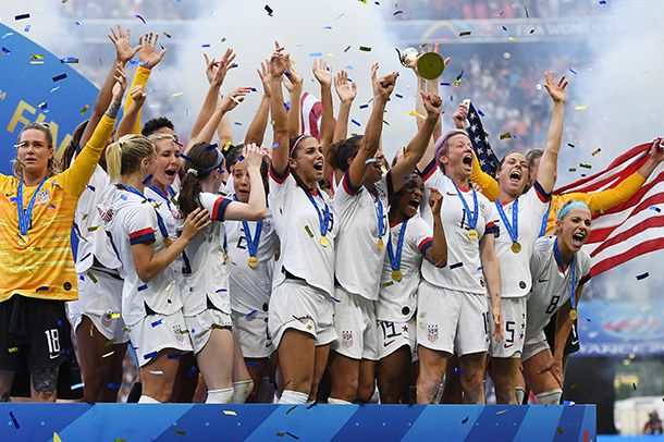 The victorious U.S. Women's National Team